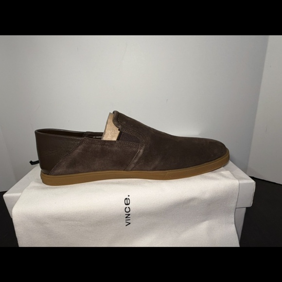 Vince Sanders Suede Leather Slip On Convertible Sneaker Brown/Gum EU 44/US 10 main image 7